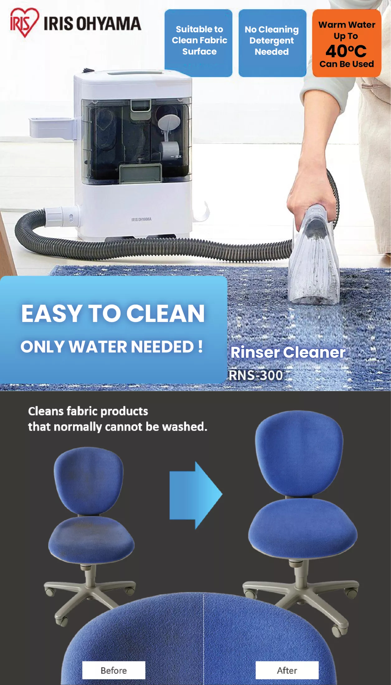 Wahlee Online Store. IRIS OHYAMA RINSER CLEANER RNS-300