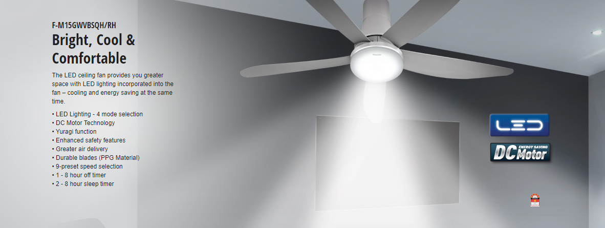 Panasonic Led 5 Blades Ceiling Fan 60 Short Pipe